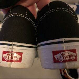 Vans Black and White Canvas Shoes